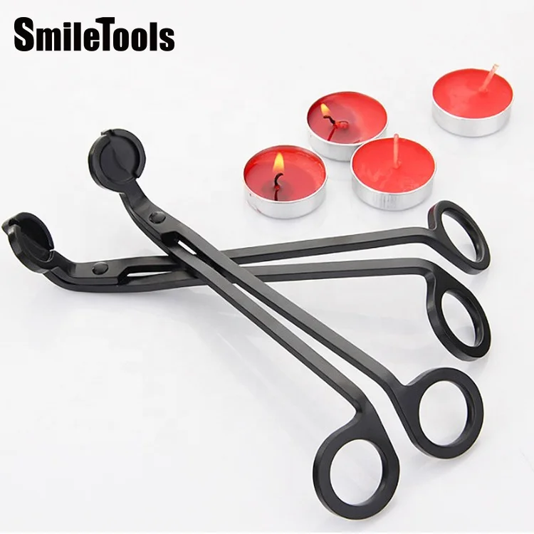 Wholesale Matt Black Stainless Steel Candle Cutter Wick Trimmer For