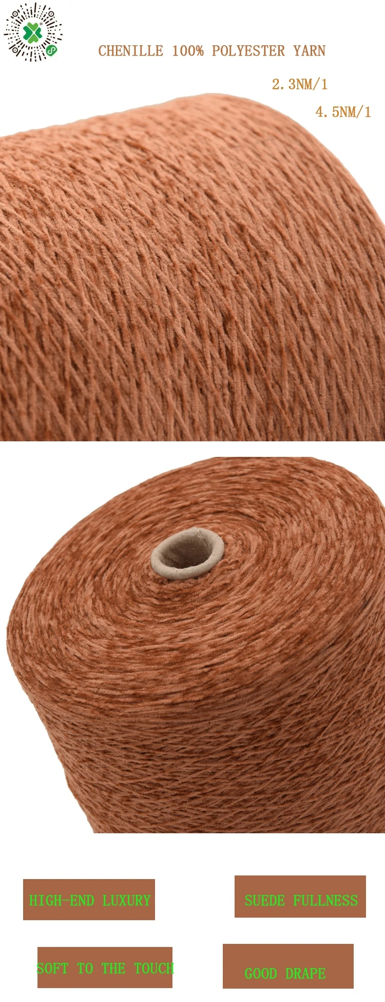 Silver Blended acrylic yarn Polyester Filament Blend Chunky Wool Like Yarn Used For Sweater