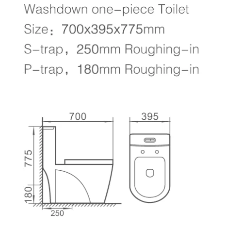 Fashion High quality Two Piece Sanitary Ware Watermark bathroom luxury toilet