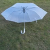 Two Folding Cheap Auto Open Promotion White Umbrella with Logo Printing