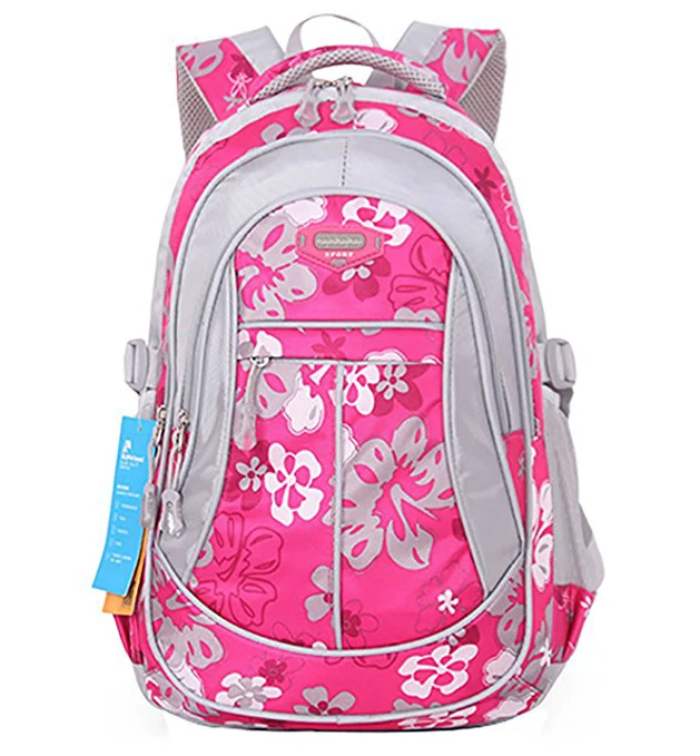 pink company backpack