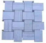 Soho Wide Weave Wooden Beige With Athens Gray Dot - 11" x 11" - 4 Rows/Sheet - 2 1/4" x 3" With 1/4" x 1/4" Dot Chip Size