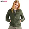 Windproof plain blank no label low moq quilted custom your design causal goose feather padded dark green jacket women