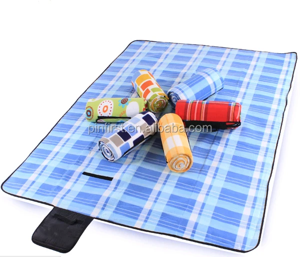 Outdoor Camping Suede Picnic Mat Moistureproof Crawling Mat Thick Mats