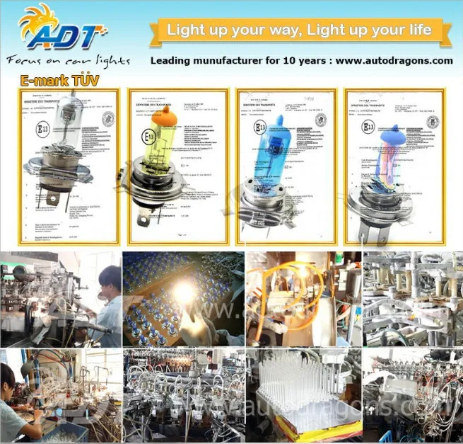 Bulk Deal H7 Headlight Halogen Bulbs,12 Volts 55 Watts Clear Auto Bulbs