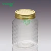 Cosmetic 12oz/500g Honey comb design PET Plastic bottle powder/liquid/solid plastic food jar