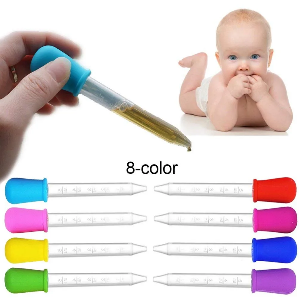 5ml Liquid Food Grade Rainbow Color Silicone Dropper Silicone And