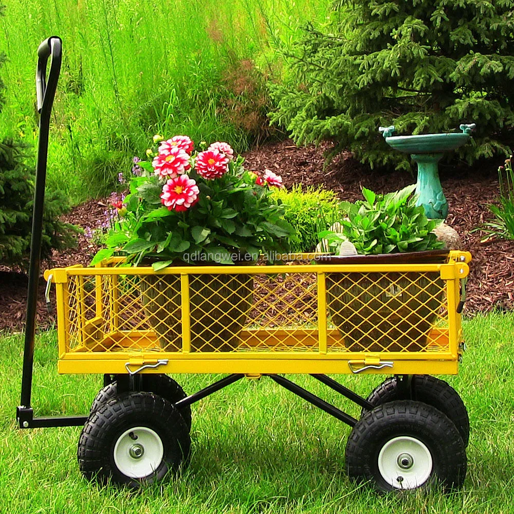 Cart Wagon Steel Mesh Deck,Garden Carts With Bicycle Wheels Buy