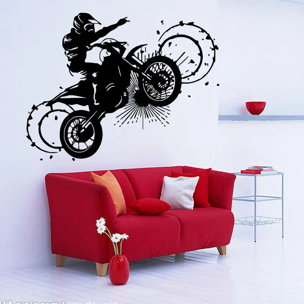 Mountain Bike Sport Vinyl Wall Sticker Limit Sport Art Decal Customized