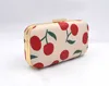 2017 Newest fashion cherry package clutch evening pu leather for bags