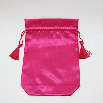 Travel Storage Bag Pink Satin Shoes Cloth Drawstring Gift Pouch Bags Shoe