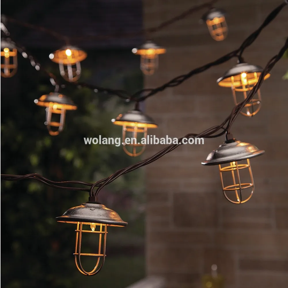 10 Led Lantern String Lights Solar Powered House Shaped Fairy Outdoor For Wedding Party