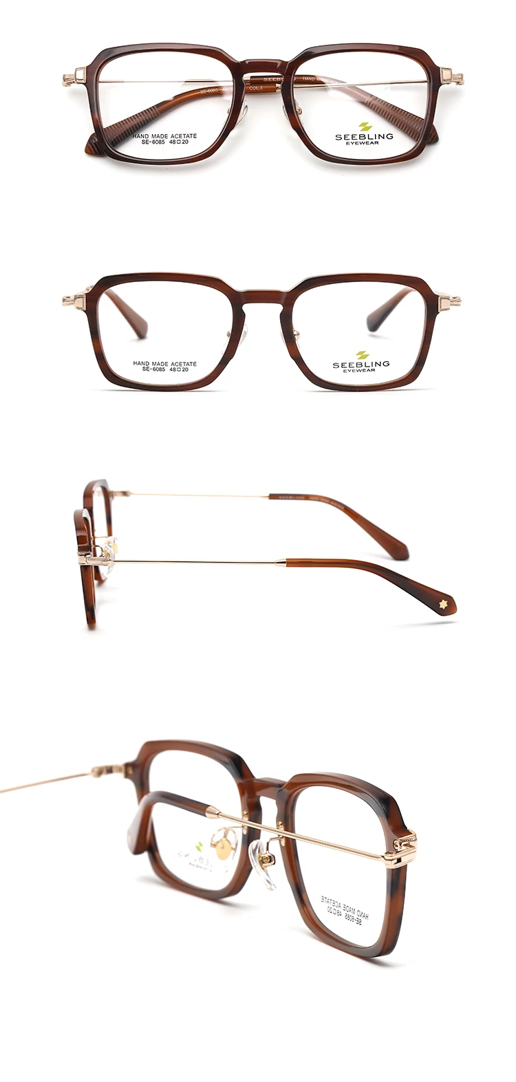 Acetate Optical Eyeglasses Frame Square,2019 Spectacle Frames China