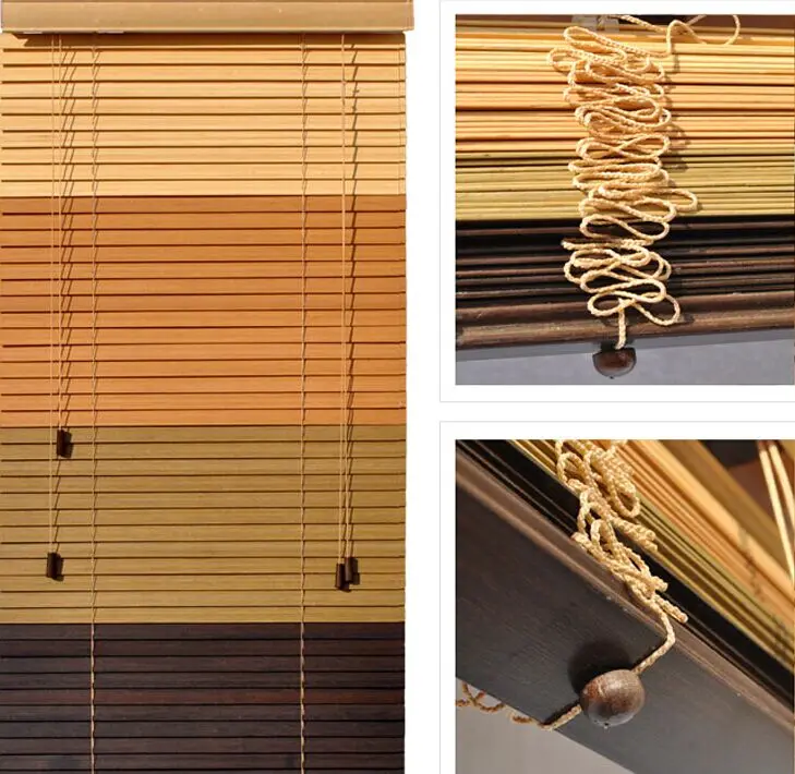 High Quality Ready Made Bamboo Blinds Shutter Louvers Nature
