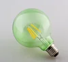 Green bulb colored global ball lamp LED filament G125 E27