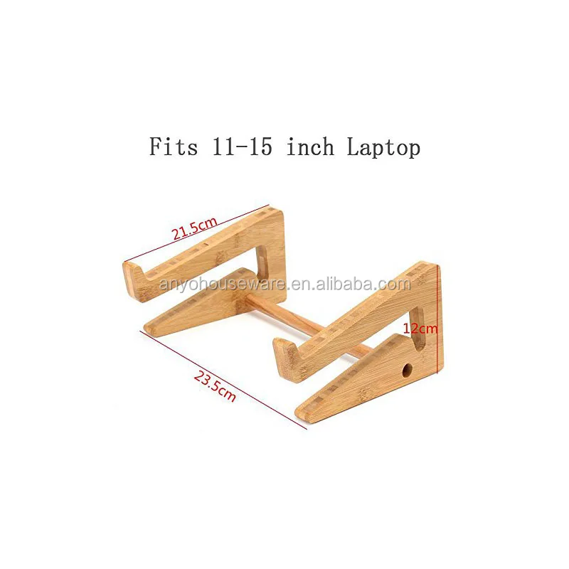Eco-friendly Bamboo Laptop Stand - Modern & Customizable
