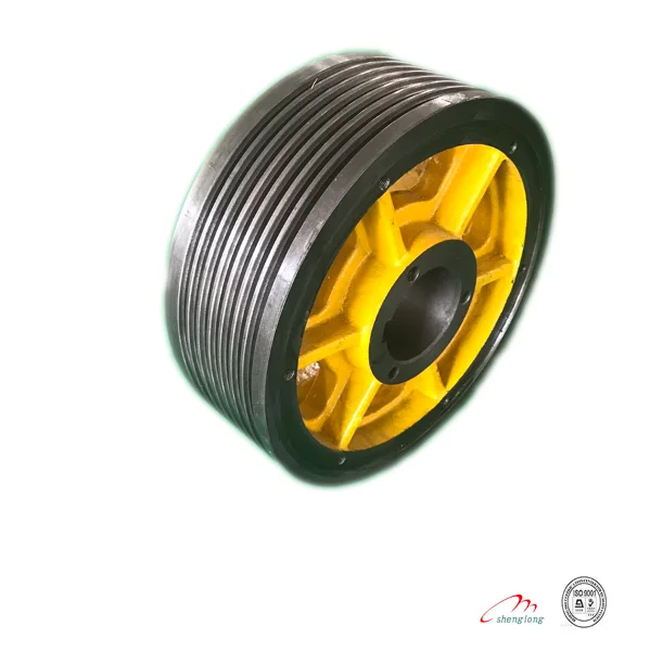 elevator spare parts, traction wheel for elevator cast iron elevator lift wheel