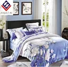 Silk smooth floral design beautiful printed 60s 100% tencel fabric duvet cover and bed sheet bedding set for adult