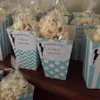 Popcorn Boxes, NUIBY Blue Trio (36 Pack) Polka Dot, Chevron, Stripe treat boxes- Small Movie Theater Popcorn Paper bags for Dess