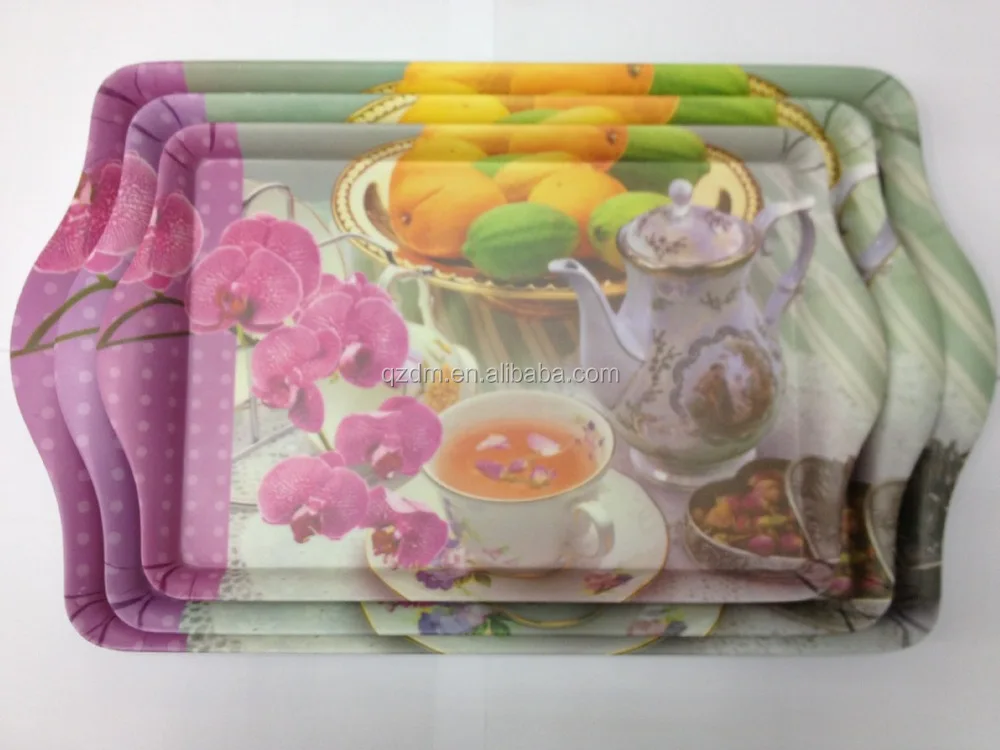 Yogon Melamine Tray set Homware tea tray set with handle
