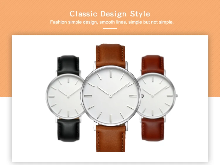 Classic Japan Movt Quartz Watch Stainless Steel Back Wrist Watch Man Wristwatches