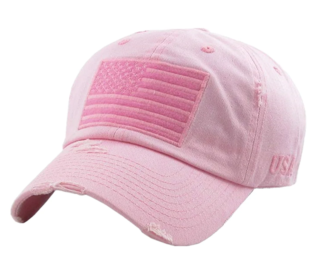 6 Panel American Flag Ladies Pink Baseball Cap For Distributor Buy