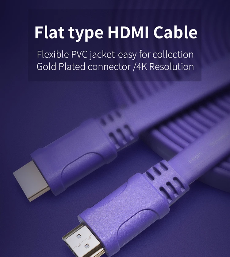 Colorful Flat wire hdmi cable sell on supermarket - ANKUX.COM