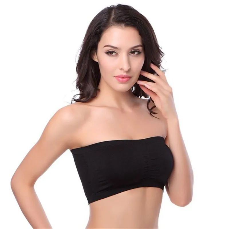 strapless crop top bra