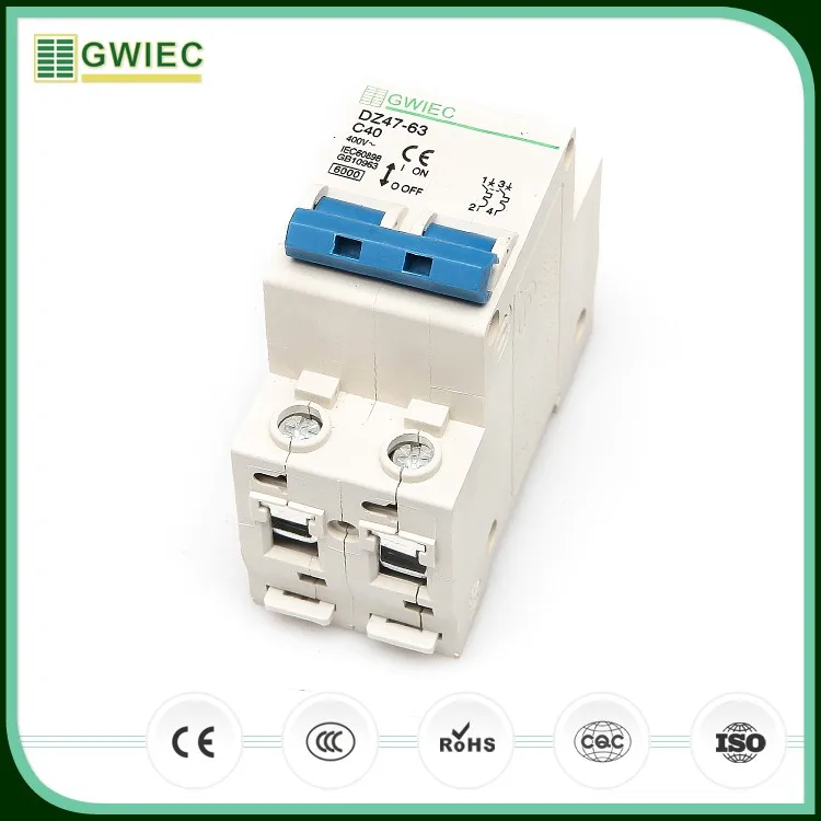 High Quality C45 Series 1-63 Amp Mini Circuit Breaker Electrical MCB