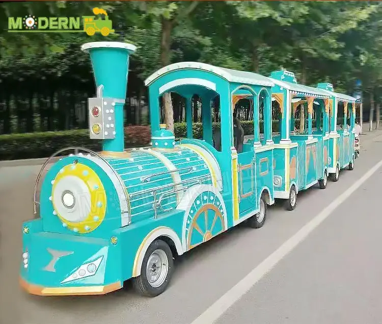 Sightseeing electric trackless train for kids entertainment equipment