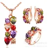 Bride accessories 3 pieces set, Mona Lisa zircon allergy prevention necklace earrings ring set