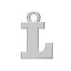 e-packing Free Sample Rhodium Plating captial initial Alphabet Letter L Charm For Bracelets necklaceSmall Letter Charm jewelry