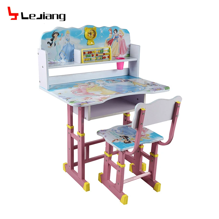 Small Cartoon Drawing Painted Kids Study Table Kids Table Chairs