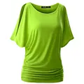 High Quality Women Loose Bat Sleeve Short T shirt Casual Slim Tops Summer O Neck Short