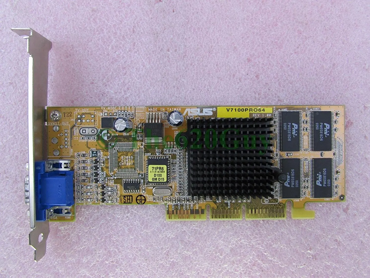 Dell Nvidia GeForce2 MX400 64MB Low Profile SFF RCA Svideo AGP Video Graphics Card