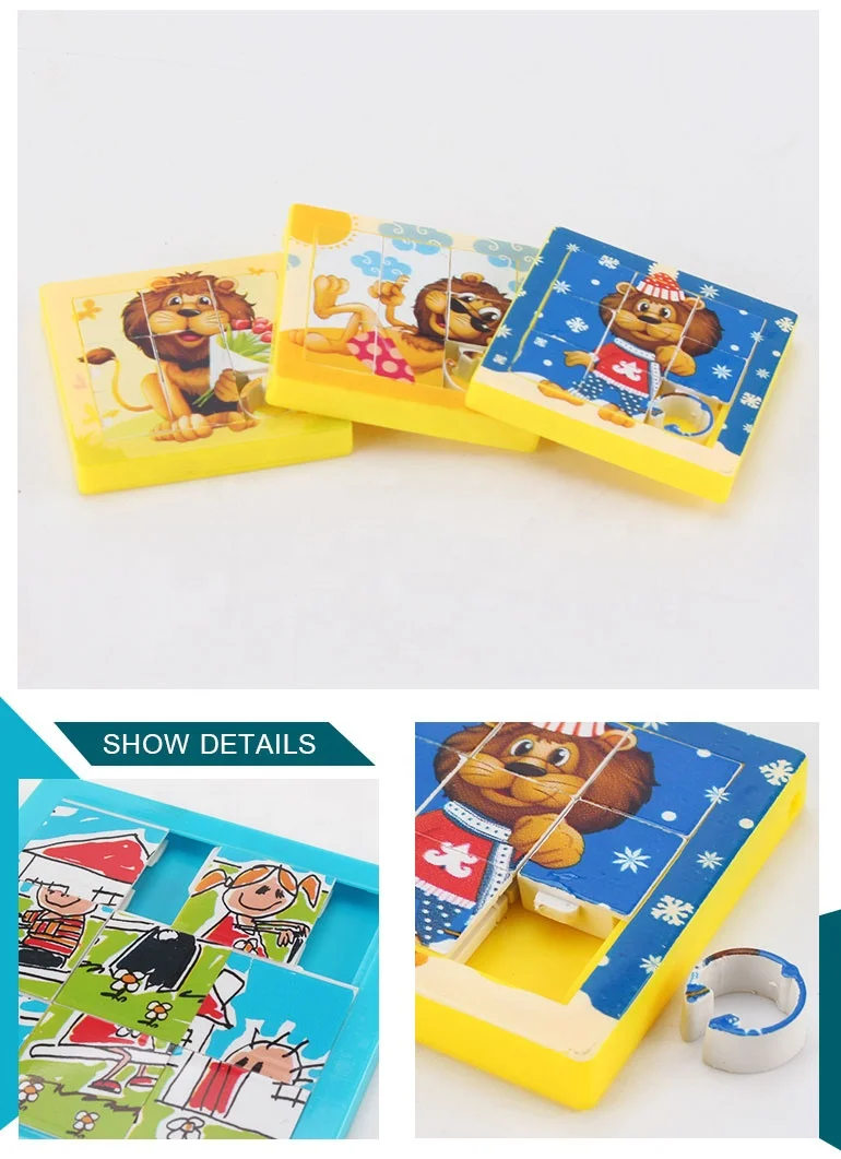 Multi style Selection Plastic Sliding Block Puzzle Game For Promotional