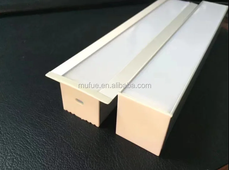 Custom Aluminum Profile Extruded Aluminum LED Strip Light Mounting Track By mufue