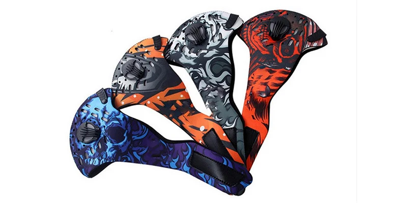 Outdoor bicycle riding half face activated carbon anti smog neoprene face protect mask