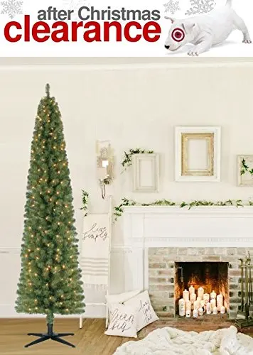 7 foot norway spruce pre lit pencil tree artificial christmas tree 210 clear - Pencil Christmas Tree Clearance 7 foot norway spruce pre lit pencil tree artificial christmas tree 210 clear - Pencil Christmas Tree Clearance
