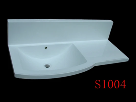 With Back Splash Acrylic Bathroom Basin Molded Sinks Bathroom Basin Molded Sinks