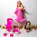 Hot Sale dollhouse furniture children play house sets For Pregnant Barbie doll Baby Trolley Nursery Furniture
