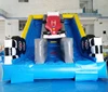 Car racing inflatable double lane slip slide/inflatable bouncy castle with water slide/Inflatables cliff jump slide