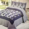 2016HOT SALE Wholesale fancy luxury thin patchwork design printed bedspread quilt set