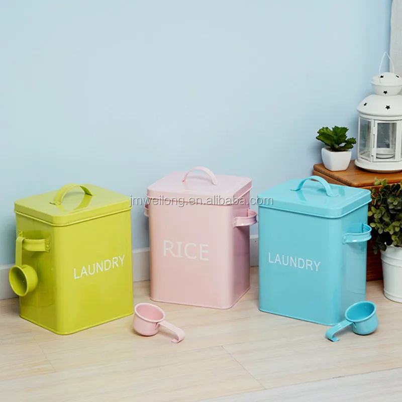 Square Household Laundry Detergent Metal Storage Tin Box For Tide Square Household Laundry Detergent Metal Storage Tin Box For Tide Pods