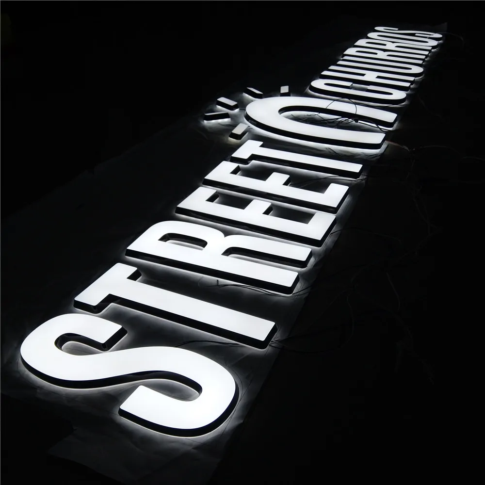 Energy saving cost effective outdoor restaurant logo and names led letters 3d letter sign