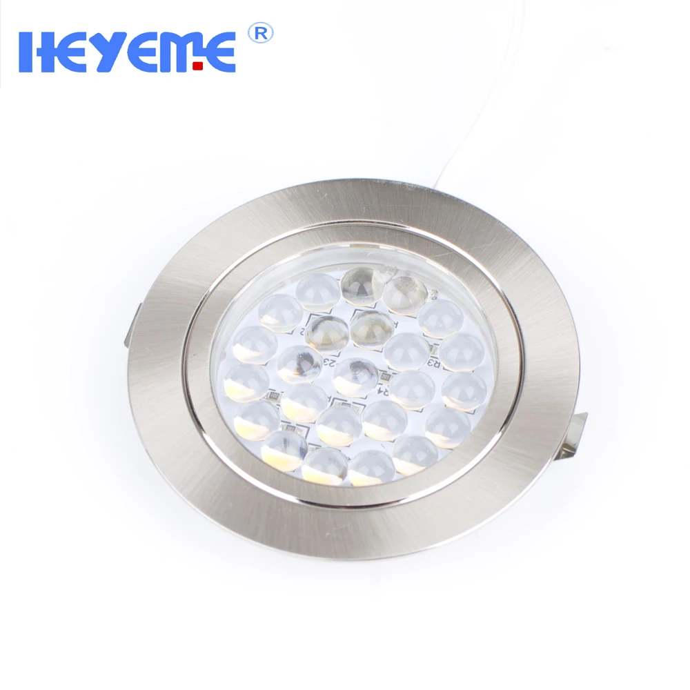 CE&RoHS DC 12V Brushed Chrome LED Cabinet Light Recessed Down Light For Kitchen