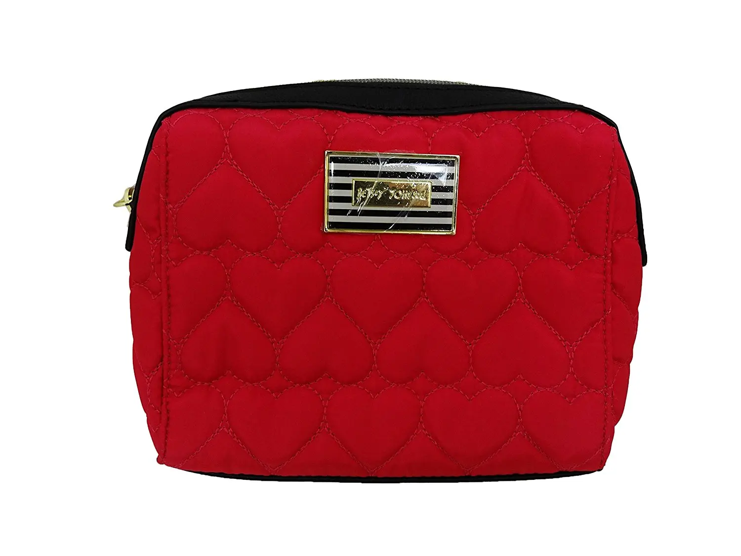 Betsey Johnson Tower Cosmetic Bag Pink Quilted In
