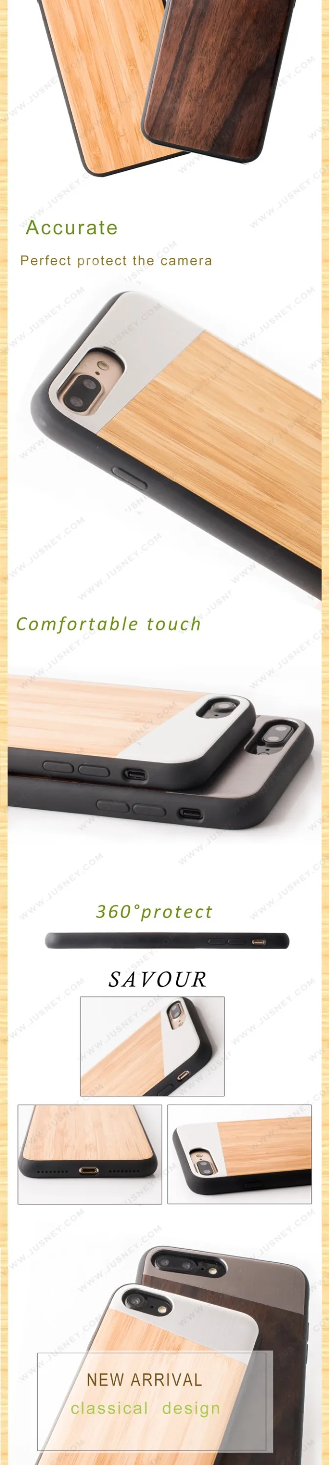 Space Aluminum Wood Phone Case,Beautiful Mobile Phone Back Cover Wood