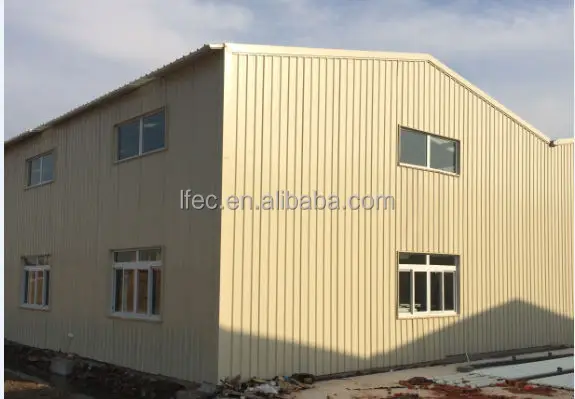 high standard prefabricated curved steel building warehouse