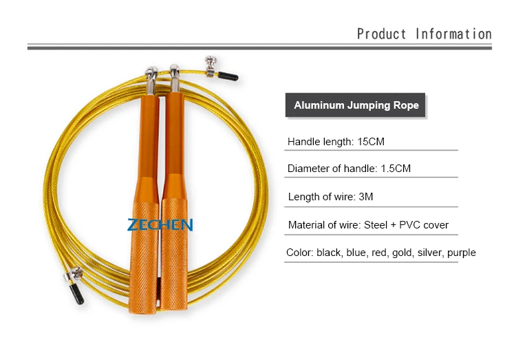 CrossFit Aluminum Jumping Rope With 4 High-Grade Metal Ball bearing